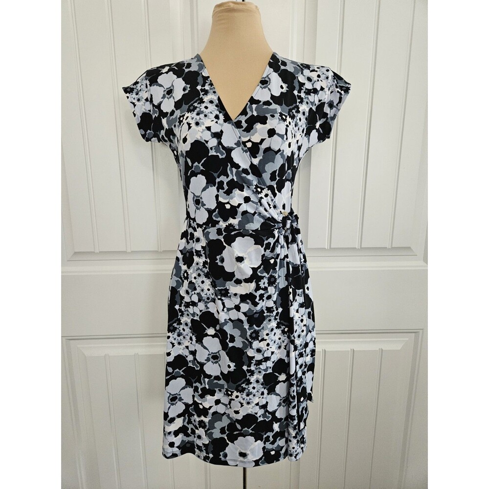 Michael Kors Floral Wrap Dress Short Sleeve Sz XS NWT